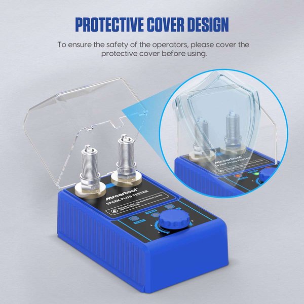 MRCARTOOL Car Spark Plug Tester with Auto Adjustable for 12V Vehicles