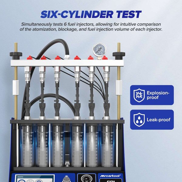 MRCARTOOL V311 6-Cylinder GDI Fuel Injector Cleaner Machine