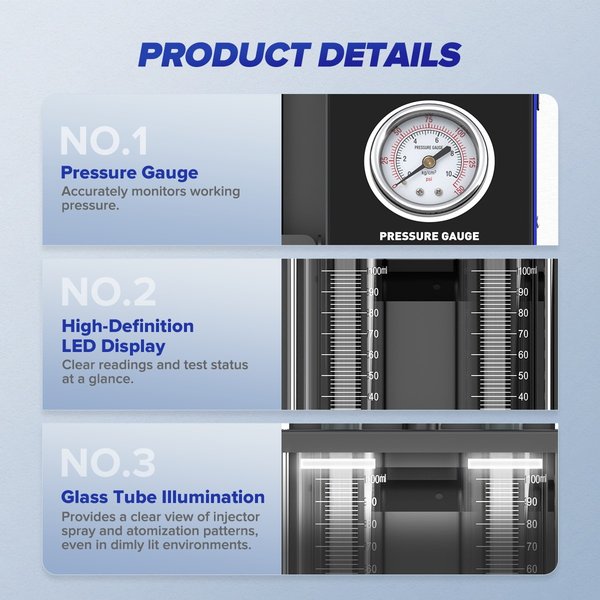 MRCARTOOL V103 Fuel Injector Tester, 4 Modes Diagnostic Machine