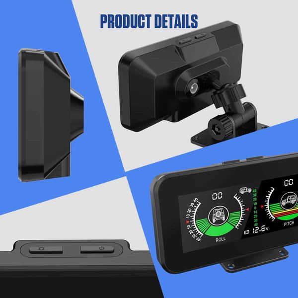 MRCARTOOL M50 GPS Smart Inclinometer Digital Inclinometer Guage for Off-Road SUV Vehicles GPS HUD