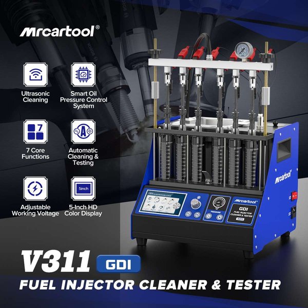 MRCARTOOL V311 6-Cylinder GDI Fuel Injector Cleaner Machine