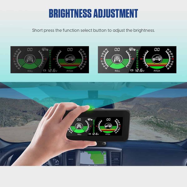 MRCARTOOL M50 GPS Smart Inclinometer Digital Inclinometer Guage for Off-Road SUV Vehicles GPS HUD