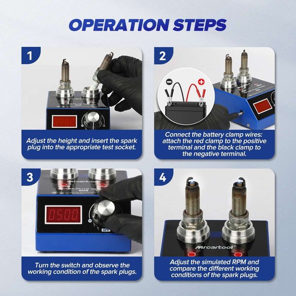 MRCARTOOL H90 Spark Plug Tester Tool Dual Hole