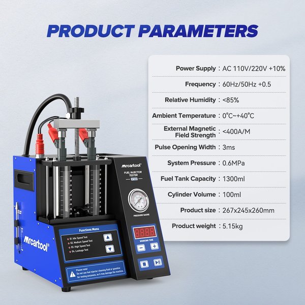 MRCARTOOL V103 Fuel Injector Tester, 4 Modes Diagnostic Machine