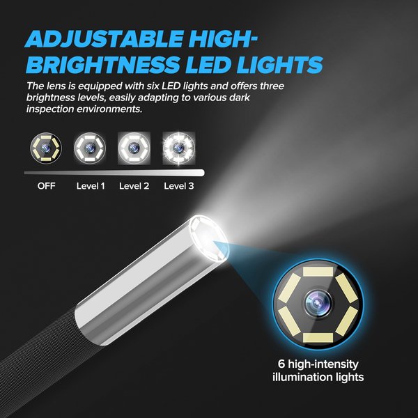 N180 Borescope Cylinder Inspection 360° Waterproof Endoscope Camera