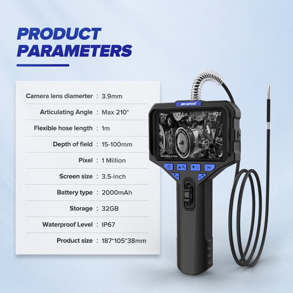 MRCARTOOL N220 Digital Inspection Camera 3.9mm 210°
