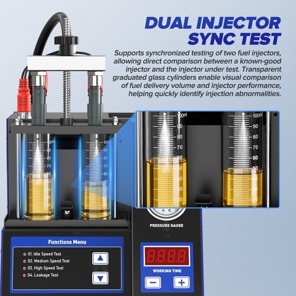 MRCARTOOL V103 Fuel Injector Tester, 4 Modes Diagnostic Machine