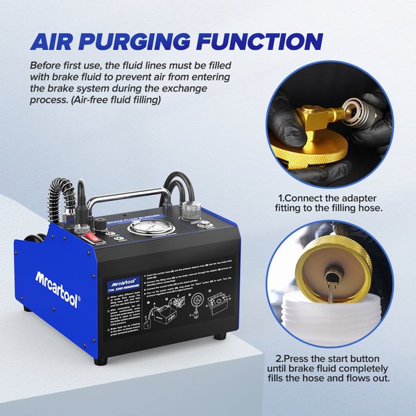 MRCARTOOL F106 ADJUSTABLE PRESSURE BRAKE FLUID BLEEDER MACHINE