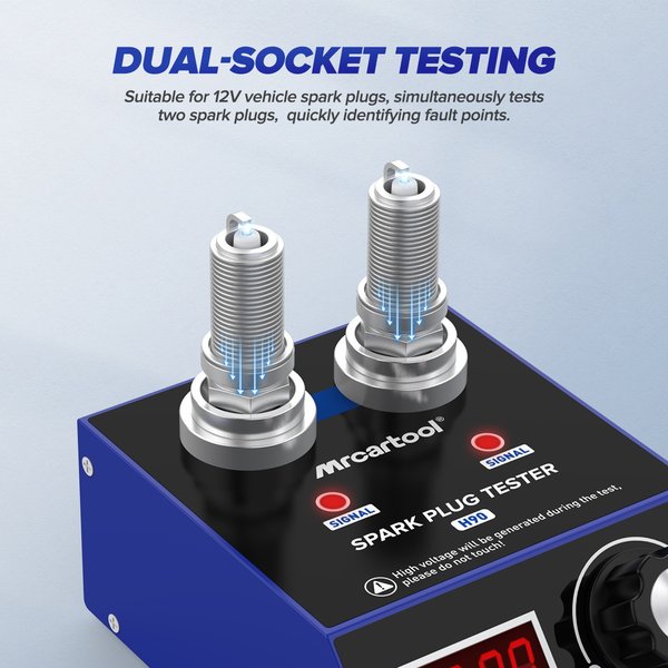 MRCARTOOL H90 Spark Plug Tester Tool Dual Hole