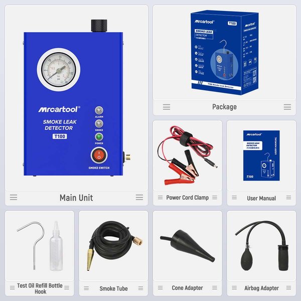Smoke Machine Leak Detector Car Vacuum Leak Tester-MRCARTOOL T100