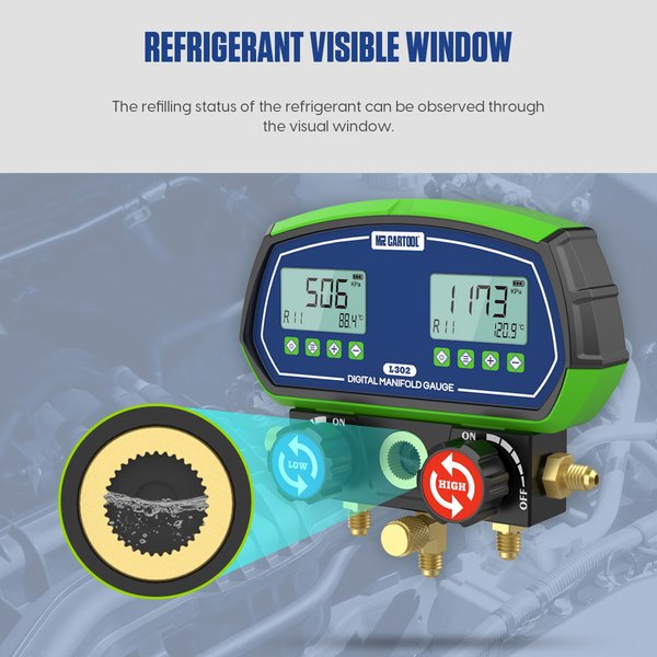 MRCARTOOL L302 Digital Refrigerant Gauge & HVAC gauges​