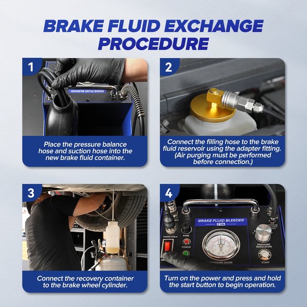 MRCARTOOL F106 ADJUSTABLE PRESSURE BRAKE FLUID BLEEDER MACHINE