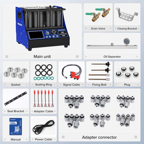 MRCARTOOL V311 6-Cylinder GDI Fuel Injector Cleaner Machine