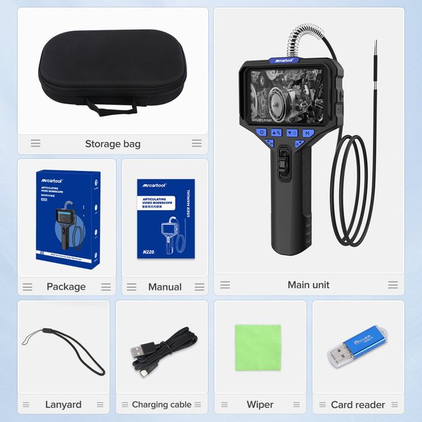 MRCARTOOL N220 Digital Inspection Camera 3.9mm 210°