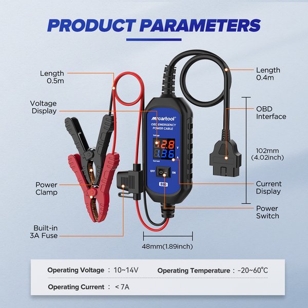 MRCARTOOL B80 Automotive Memory Saver 12V OBD Interface