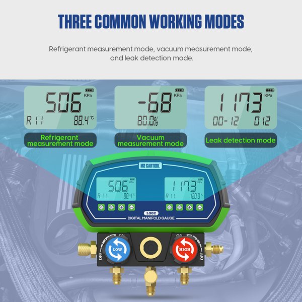MRCARTOOL L302 Digital Refrigerant Gauge & HVAC gauges​