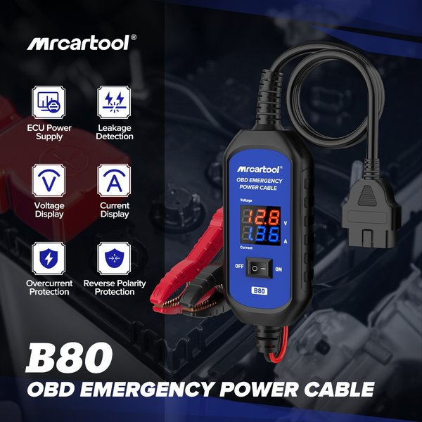 MRCARTOOL B80 Automotive Memory Saver 12V OBD Interface