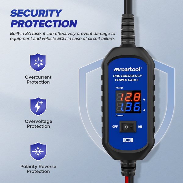 MRCARTOOL B80 Automotive Memory Saver 12V OBD Interface