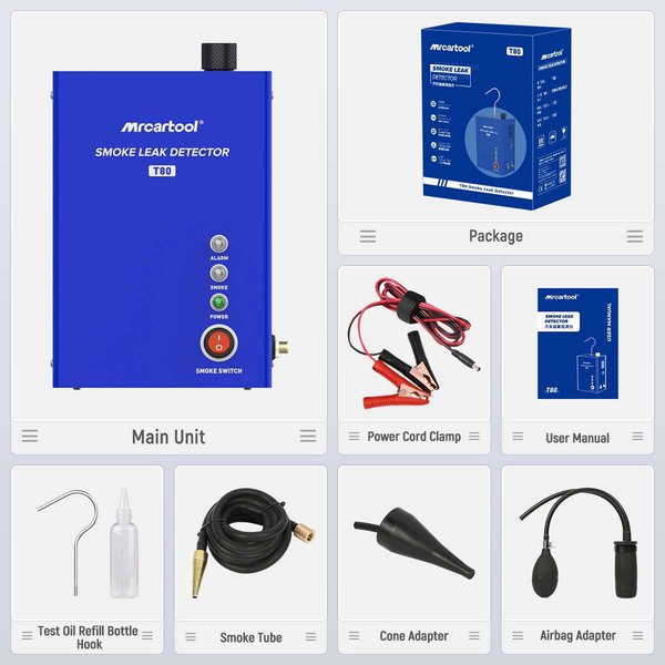 Automotive Smoke Leak Tester Evap Leak Tester MRCARTOOL T80