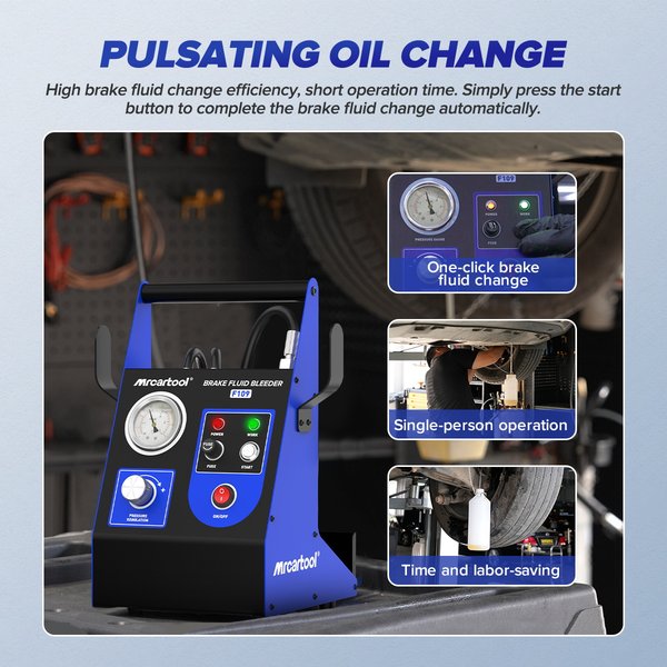 MRCARTOOL F109 Brake Fluid Flush Machine 3.5 Meters 2.5 Bar