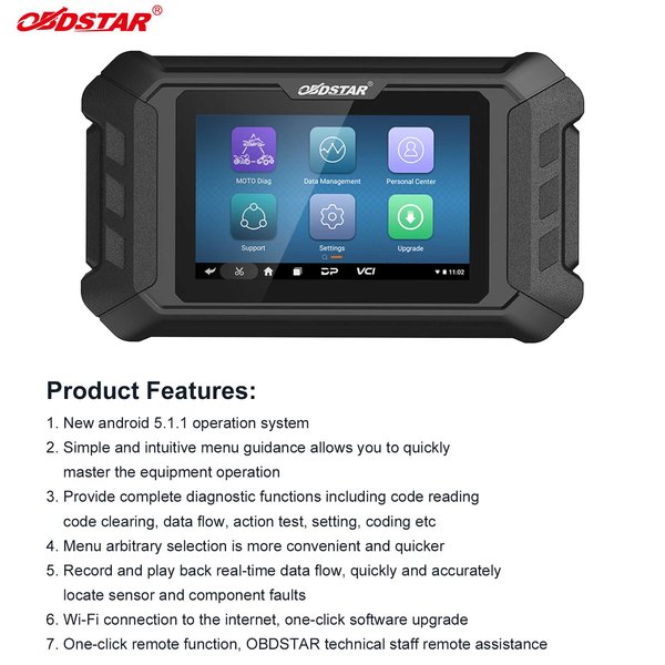 [US Ship] OBDSTAR iScan Piaggio Motorcycle Diagnostic Scanner & Key Programmer