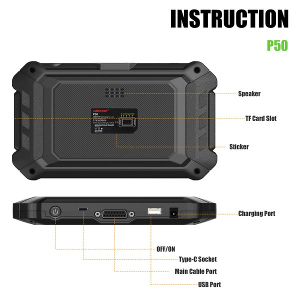 [US/EU No Tax] OBDSTAR P50 Airbag Reset Tool with CAN FD Adapter Support Battery Reset/ SAS Reset/ ECM Reset/ Tesla Airbag Reset
