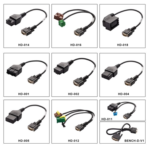 OBDSTAR ECU MASTER C Configuration HD Series Dedicated Extension Cable Set 19 Pieces of Cables