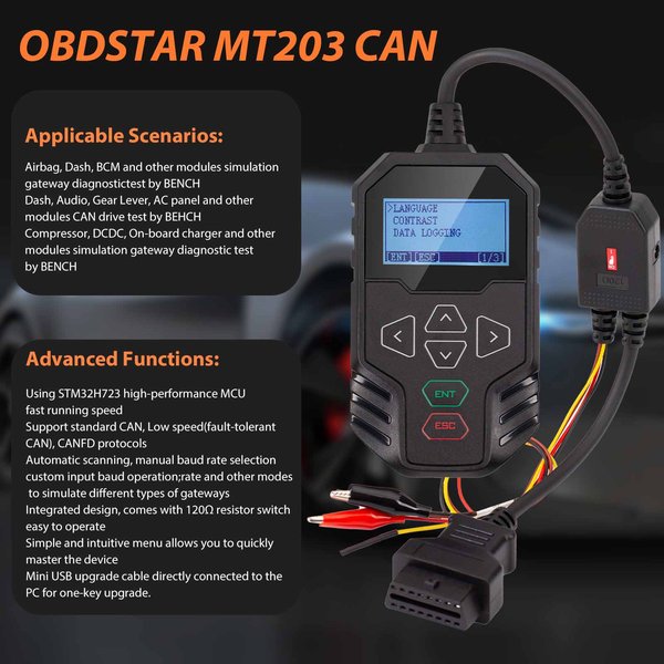 2 Years Free Update [EU/ UK Ship] OBDSTAR MT203 CAN Driver/Gateway Simulator Support CAN Driver & Gateway Simulation for Autel/ Launch X431 Tools