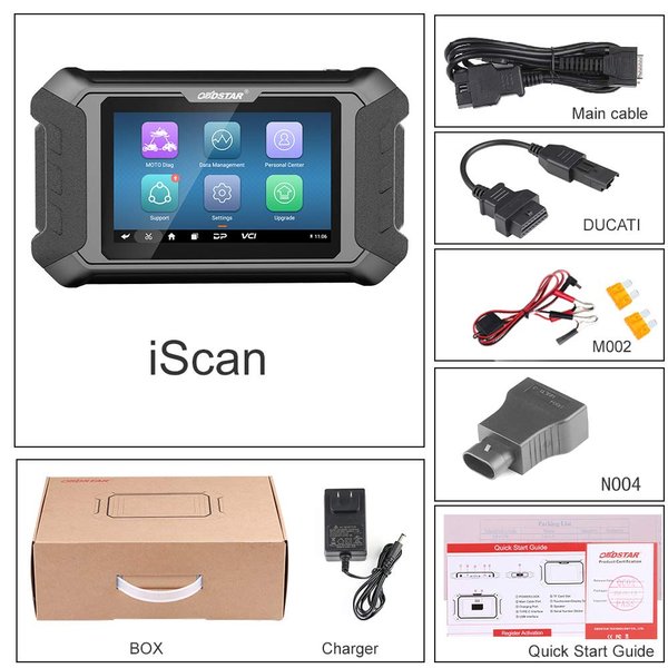 [US/ EU Ship] OBDSTAR iScan DUCATI with M041 Cable Support Some Models up to 2025 Ducatis for Diagnose & Key Programming & Service Light Reset