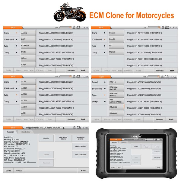 OBDSTAR DC706 ECU Tool A/ B/ C Version for Car and Motorcycle ECM/ TCM/ BODY Clone by OBD or BENCH