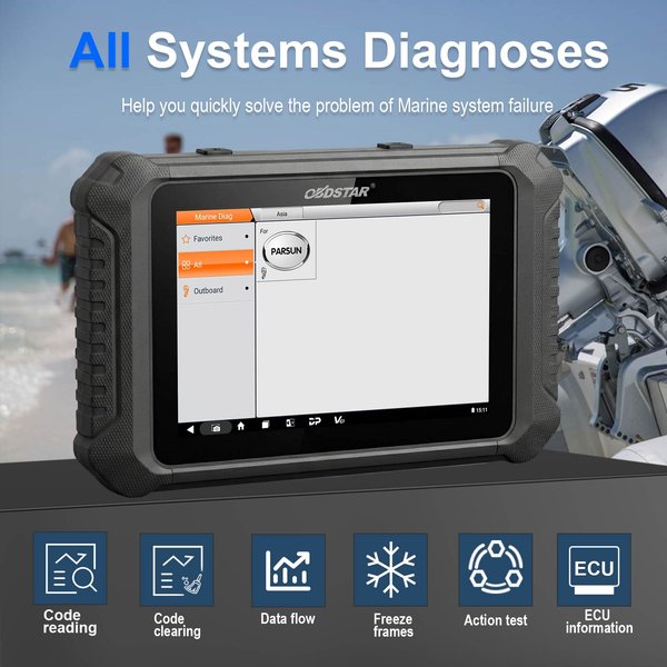 2 Years Free Update OBDSTAR MarineMaster A+B Version Marine Diagnostic Tool for Jet Ski & Outboard