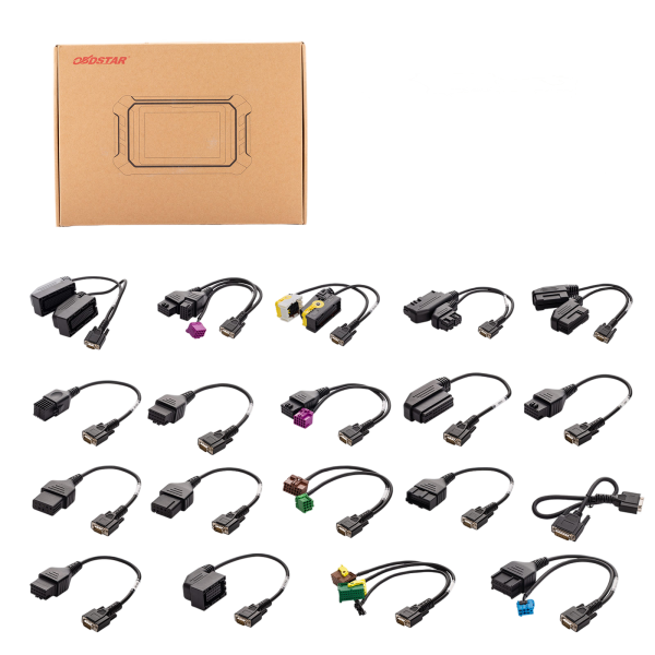 OBDSTAR ECU MASTER C Configuration HD Series Dedicated Extension Cable Set 19 Pieces of Cables
