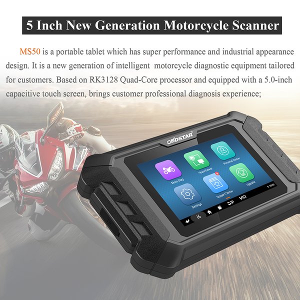 OBDSTAR MS50 STD Motorcycle Scanner Motorcycle Diagnostic Tool Standard Version