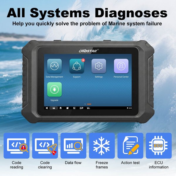 2 Years Free Update OBDSTAR MarineMaster C+D Version Marine Diagnostic Tool for Inboard & Generator
