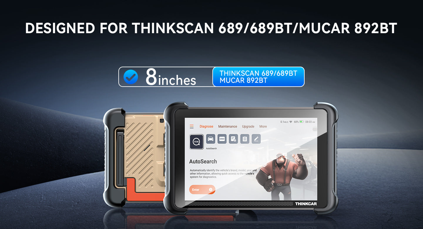 Screen protector fitment for THINKSCAN 689/689BT and MUCAR 892BT 8-inch scanners