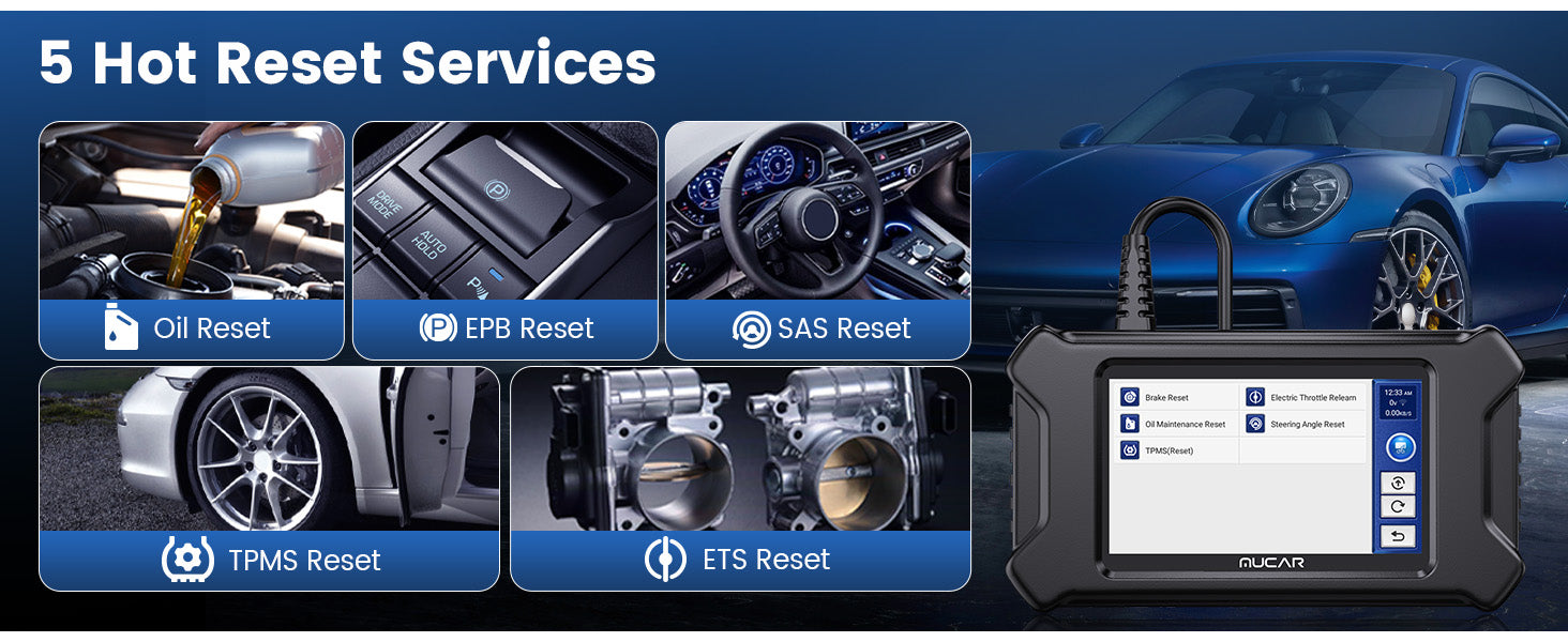 MUCAR CS4 oil, EPB, SAS, TPMS and throttle reset services