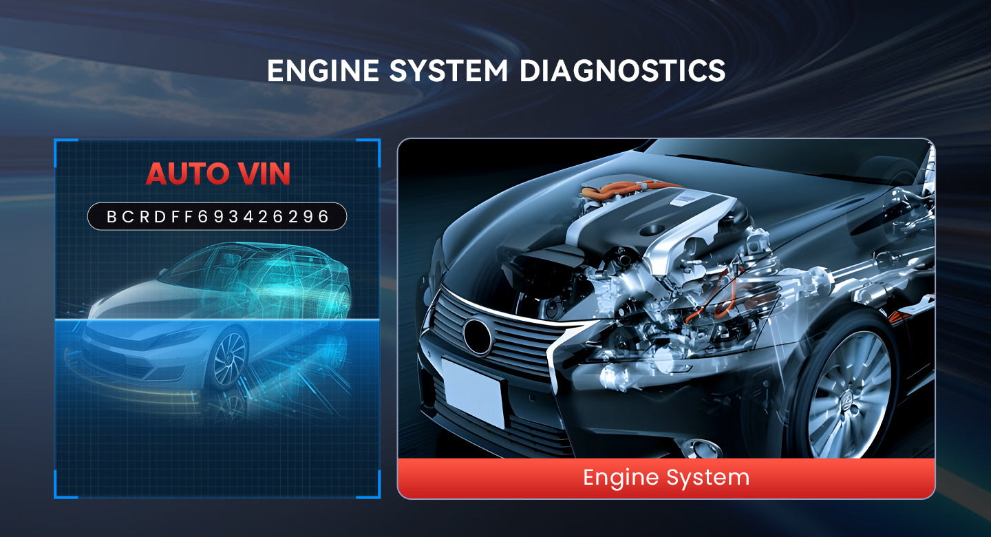 MUCAR CS90 engine system diagnostics with Auto VIN