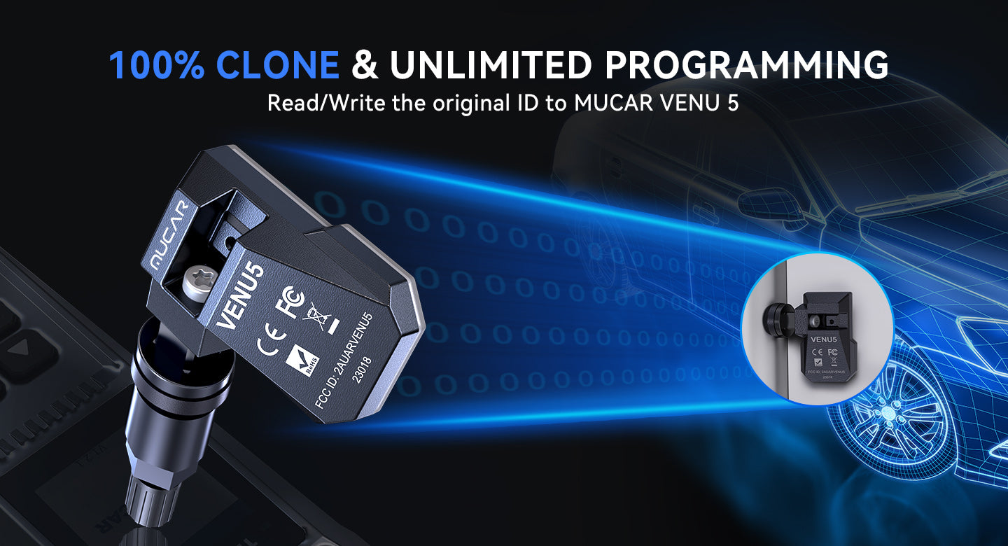 MUCAR VENU5 sensor with the original sensor ID being written to it
