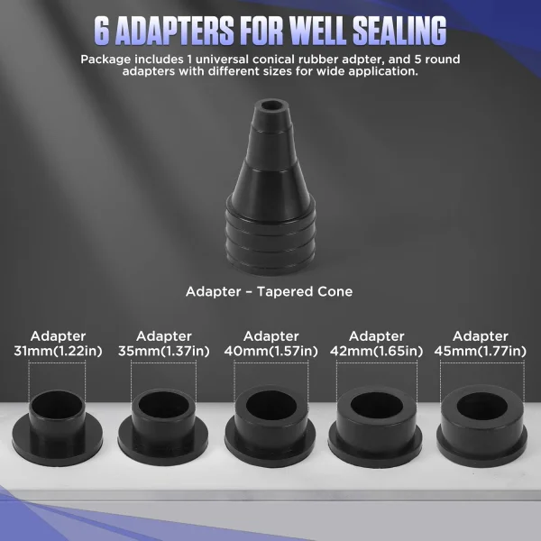 MR CARTOOL Coolant Vacuum Refill Tool Kit with Pressure Gauge, 5 Adapters & Air Connectors for Radiator and Heater Core