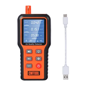 CMTOOL 5-in-1 Air Quality Monitor for CO2, HCHO and TVOC