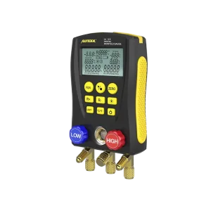 AUTOOL LM120 0–6 MPa Digital Manifold Gauge with Dual Temperature Inputs