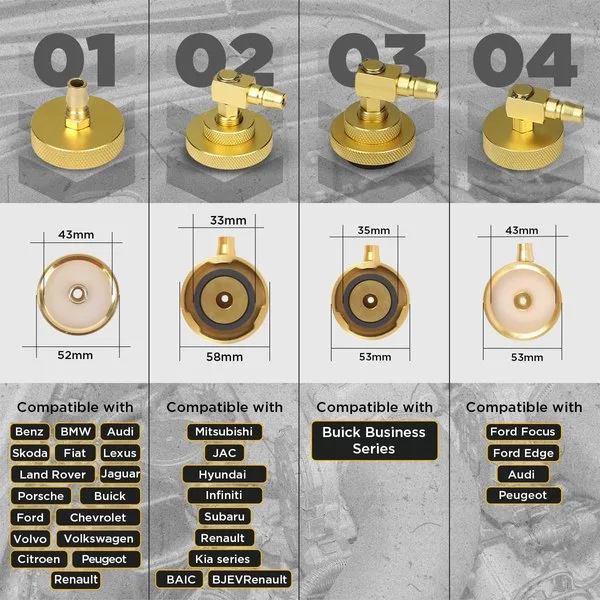 CMTOOL Master Cylinder Bleeder Kit, 20PCS Brake Bleeder Adapter Kit, Aluminum Material, Brake Pressure Bleeding Set with Quick Connector, for Most Vehicles