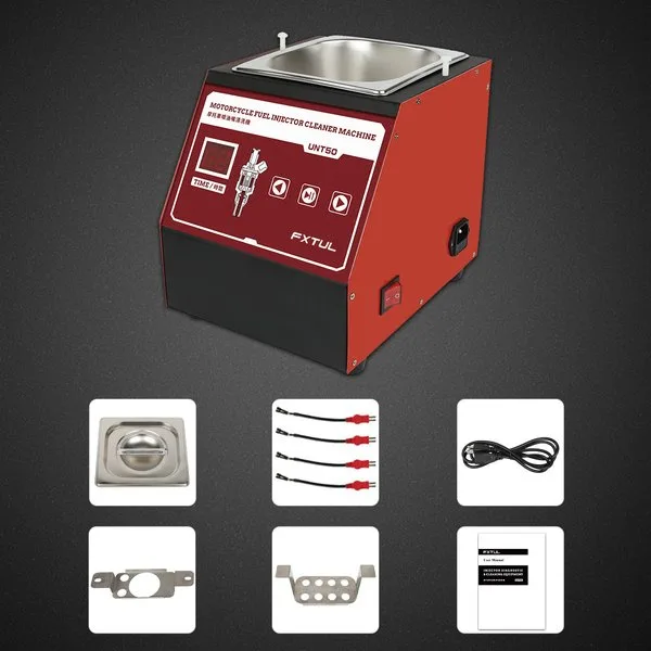 FXTUL UNT50 Ultrasonic Fuel Injector Cleaner Car Motorcycle Ultrasonic Cleaning Machine Moto Nozzle