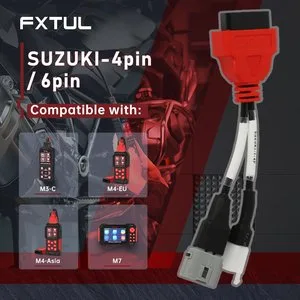 FXTUL Suzuki 4-Pin/6-Pin Motorcycle Diagnostic Cable for M3-C/M4/M7