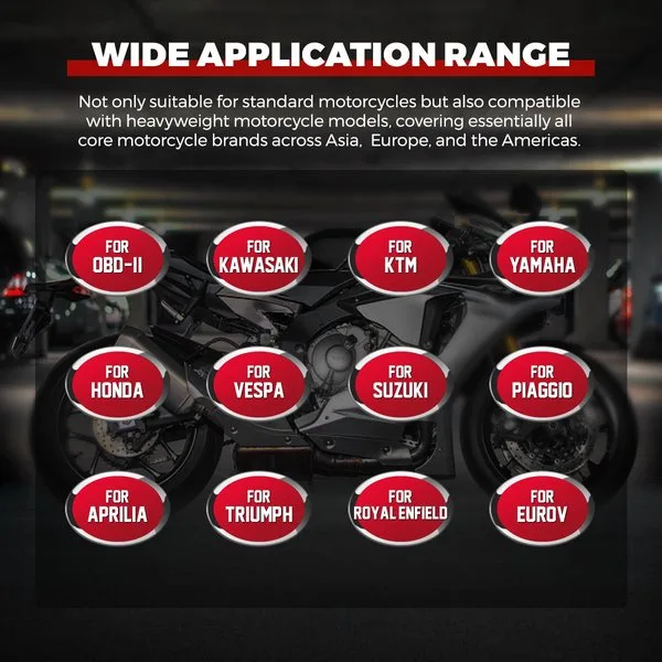 FXTUL M4 Motorcycle Diagnostic Tool OBD2 Code Reader Scan Tool For Kawasakis Yamaha Honda Vespa Suzuki PIAGGIO KTM APRILIA TRIUMPH Royal Enfield