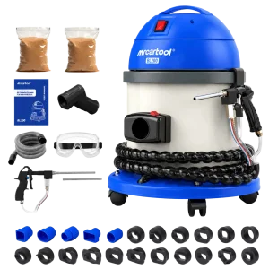 MRCARTOOL BL200 1200W Walnut Blasting Machine with 22 Intake Adapters