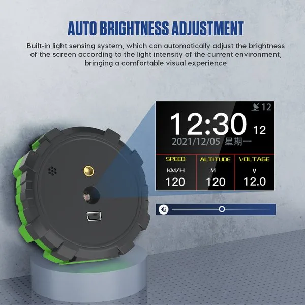 MRCARTOOL M95 GPS Slope Meter Head Up Display for Off-Road Vehicles Digital Speedeometer HUD