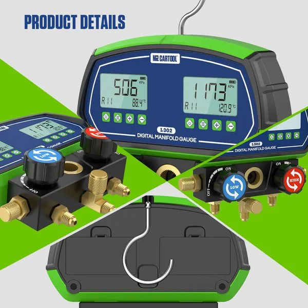 MRCARTOOL L302 Digital Refrigerant Gauge & HVAC gauges​