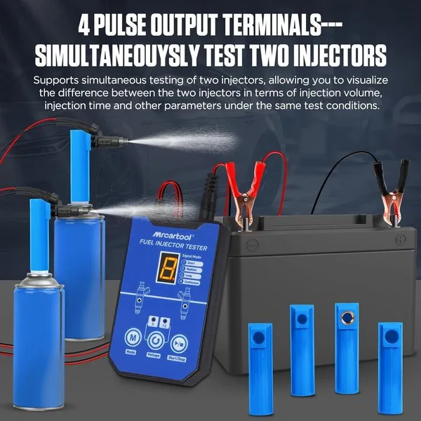 MRCARTOOL Injector Tester Cleaner Fuel Pressure Test Kit