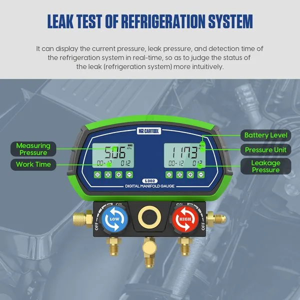 MRCARTOOL L302 Digital Refrigerant Gauge & HVAC gauges​